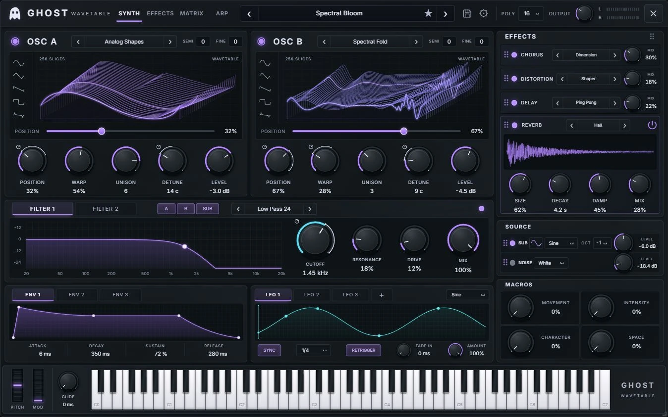 Ghost Wavetable interface